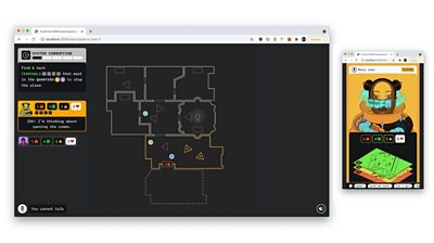 A preview of the prototype on a desktop computer and phone