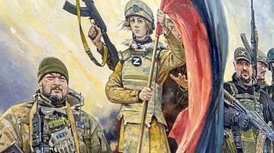 Painting of Russian soldiers