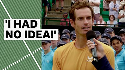 Nottingham Open final: Andy Murray's children give him surprise Father ...