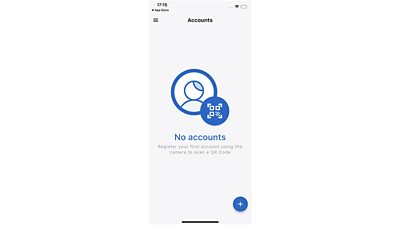 No accounts screen on Forgerock app