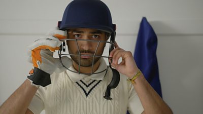 Zayn (Ryan Rajan Mal) in Cricket Test (Credit: tv/Grab)