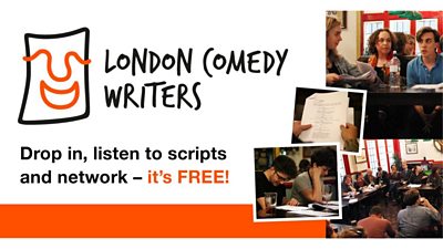 The promotional image for the London Comedy Writers Meet Up