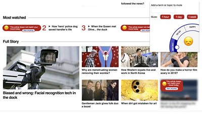 Mode wheel on a website