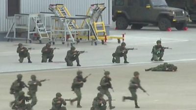 Troops at airport in Taiwan