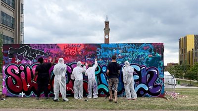 Graffiti mural at University of Birmingham