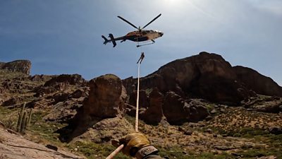 Arizona State Troopers rescue hikers in the desert