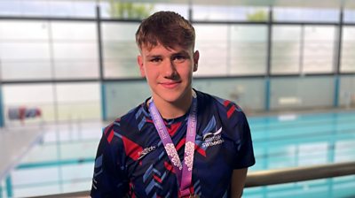 17-year-old swimmer Sam Downie
