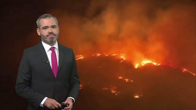 BBC Weather report on Hawaii fires