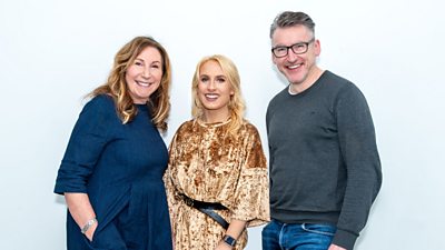 Kay Mellor, Kat Rose-Martin and James Brining at Leeds Playhouse. Photography by Anthony Robling