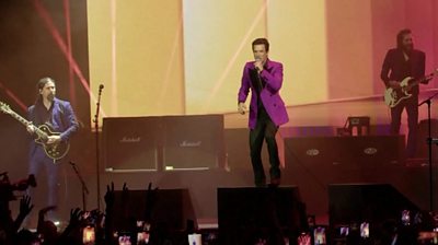 The Killers performing at the Black Sea Arena, close to the city of Batumi in Georgia