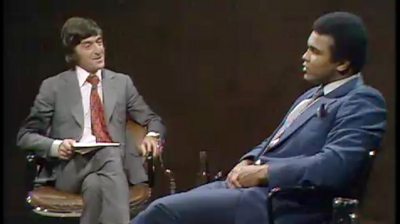 Broadcaster Sir Michael Parkinson's 1971 interview with Muhammad Ali became the stuff of chat show legend.