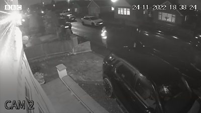 CCTV footage outside Liam Smith's home in Shevington