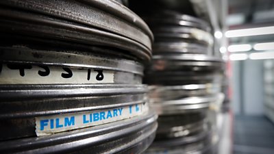 Film cans in the archive