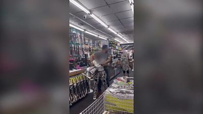 Footage of the incident inside the Peckham store