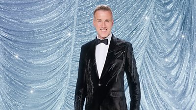 Anton du Beke in a bowtie and suit