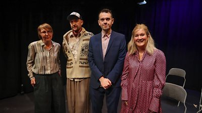 Alfred Bradley Bursary Award finalists (from left) Julie Skeat, Benjamin Bee, Lee Thompson and Chrissy Jamieson Jones (Credit: Andrew Smith)