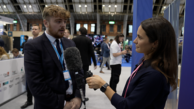 A young Conservative being interviewed