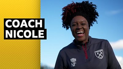 West Ham academy coach, Nicole Farley, smiling
