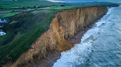 Cliff fall at West Bay in Dorset