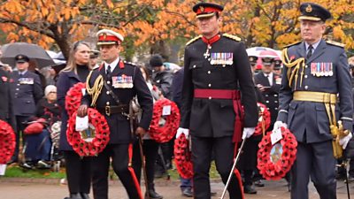 wreath-laying ceremony on Remembrance Sunday