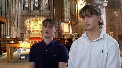 James and Alfie pay tribute to their four friends