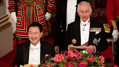 Yoon Suk Yeol and King Charles during the state banquet