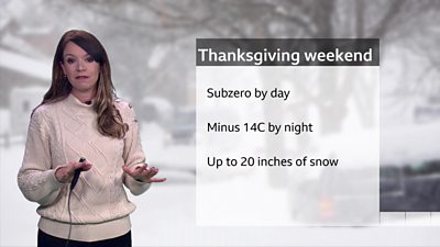 Cold Plunge In Parts Of The USA For Thanksgiving Weekend - BBC Weather