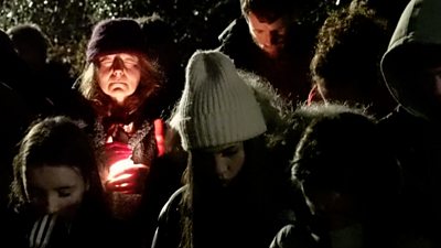 A vigil in memory of four boys killed in a crash has been held
