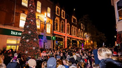 The Christmas lights switch-on in Douglas