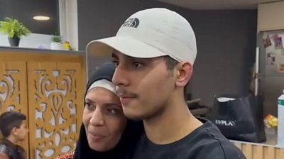 Mohammed Al-Awar and his mother