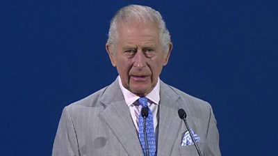 King Charles speaking at COP