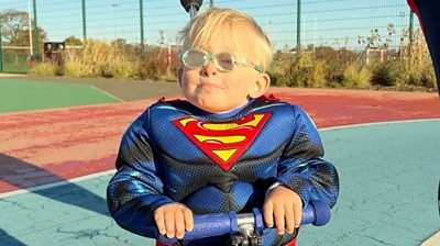 Arlo on bike