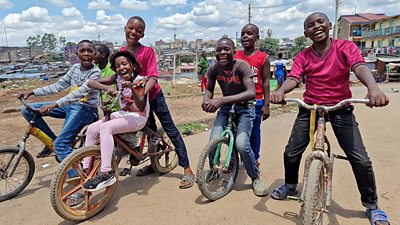 Kids on bicycles 