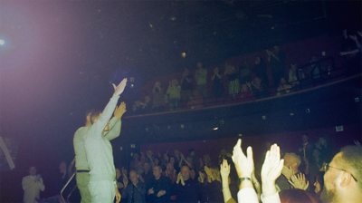 Two performers on stage