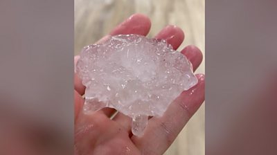 Golf-ball size hail