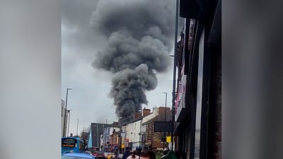 Emergency services are in attendance of an explosion in Derby city centre