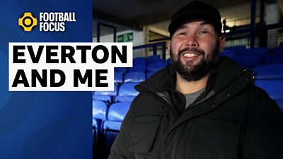 Tony Bellew, sitting in his old seat at Goodison