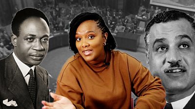 Esther Kahumbi explaining the Non-Aligned Movement