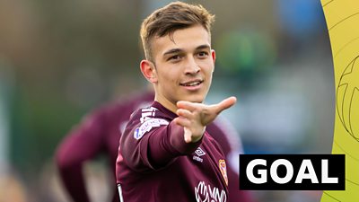 Vargas gives Hearts the lead