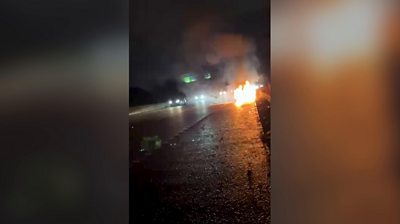 Video of car on fire