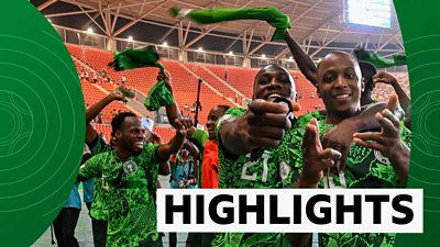 Nigeria celebrate reaching the Afcon final