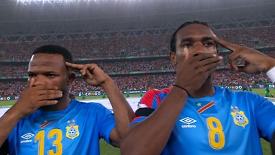 DR Congo players call for peace in anthem protest