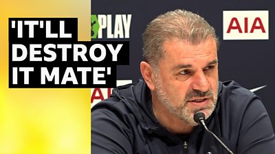 Spurs boss Ange Postecoglou says blue cards will 'destroy' game