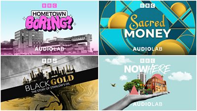 Artwork for Audio Lab projects Hometown Boring? Sacred Money, Nowhere and Black Gold: The Story of Stanlow's Oil