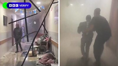 BBC Verify analyses footage from the Nasser hospital in southern Gaza as Israeli forces raid the complex.