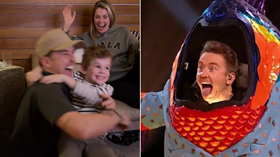 Danny and his son and as the masked singer