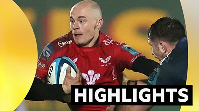 Ioan Nicholas attacks for Scarlets