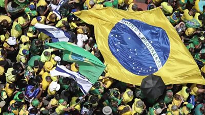 Crowds gather to support Brazil's ex-president Jair Bolsonaro