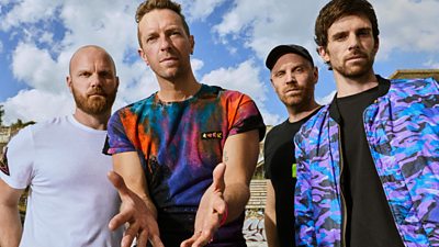 Photo of the band Coldplay. 