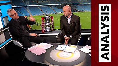 Gary Lineker and Alan Shearer gives analysis on BBC One